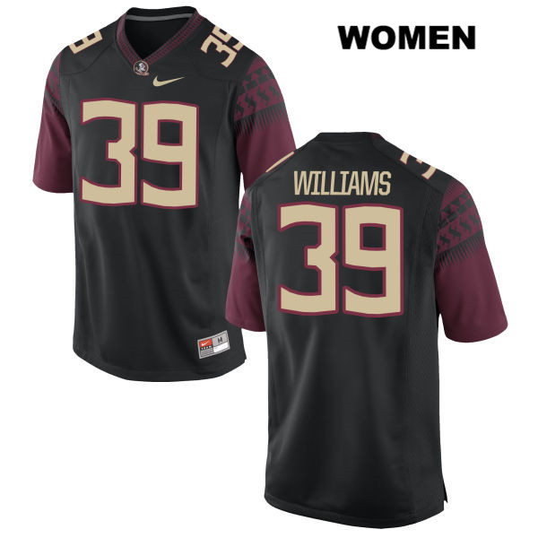Women's NCAA Nike Florida State Seminoles #39 Claudio Williams College Black Stitched Authentic Football Jersey FRF2669EJ